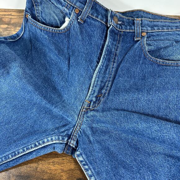 Vintage Levis 505 Jeans Straight Red Tab Made In USA 80s 33 x 33 TAG 34 x 33 - Picture 5 of 9